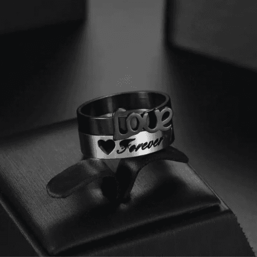 Love Forever Black Pair Ring