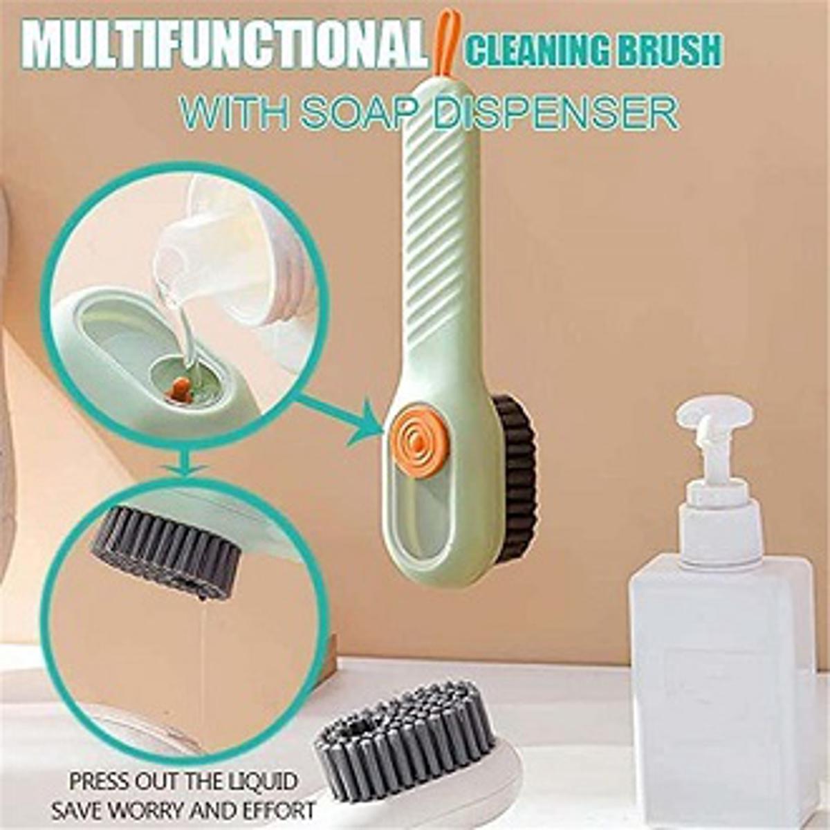 Multifunctional Press Type Liquid Shoe Cleaning Brush