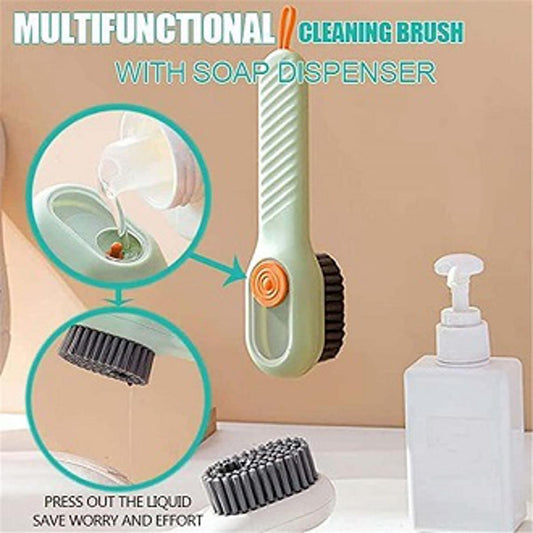 Multifunctional Press Type Liquid Shoe Cleaning Brush