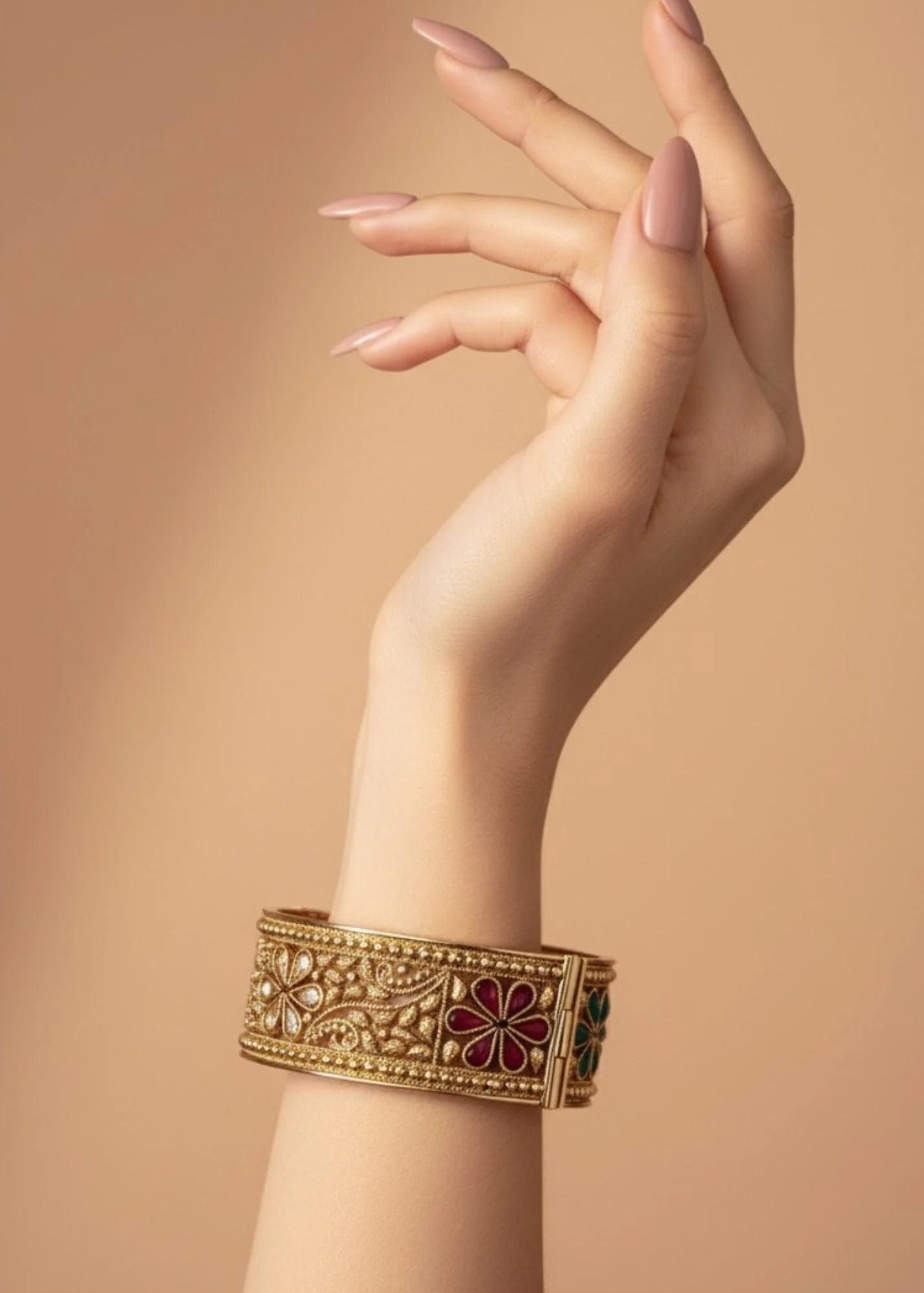 Meenakari Blossom Kada