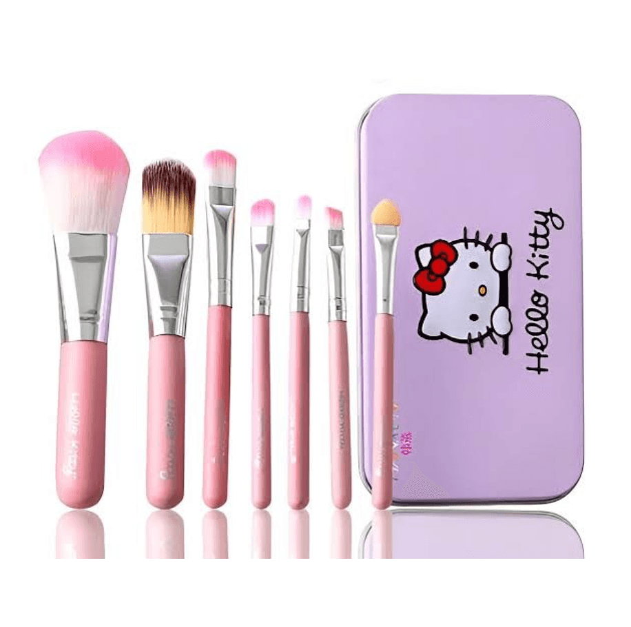 Cute Hello Kitty Makeup Brush Set 7 in 1