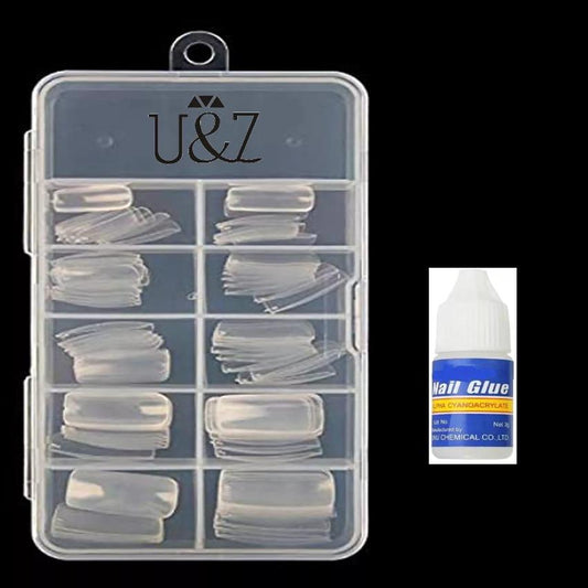 U&Z 100ps Transparent Artificial Nails
