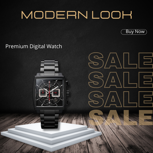 Tag Heuer Monaco Chronograph Watch for Men in Pakistan – Luxury Square Dial Black Watch