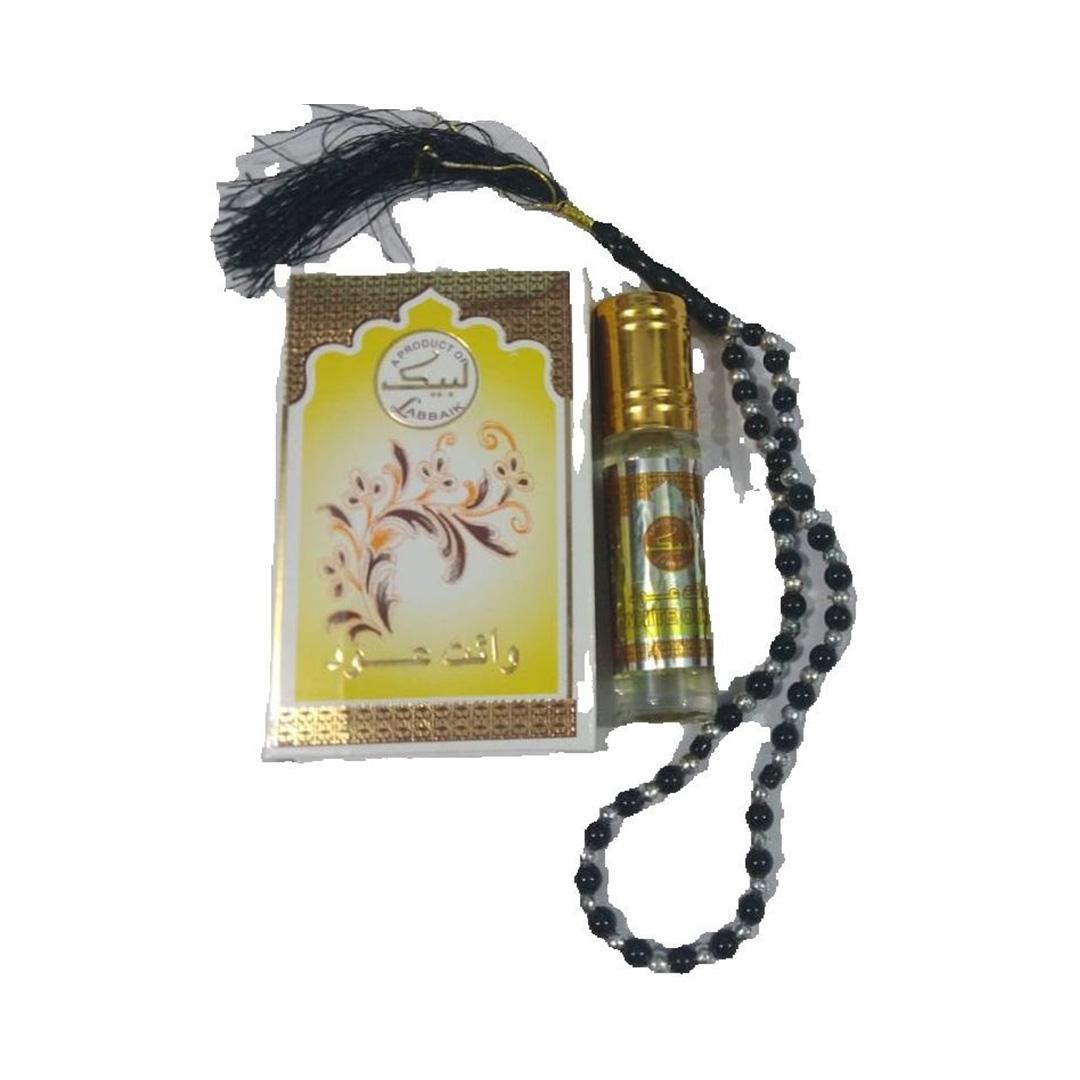 Labbaik White Oud Attar 6ml With Free 33 Beads Tasbeeh