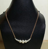 Gold Chain Pearl Necklace
