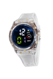 Transparent White Strap Digital Sports Watch
