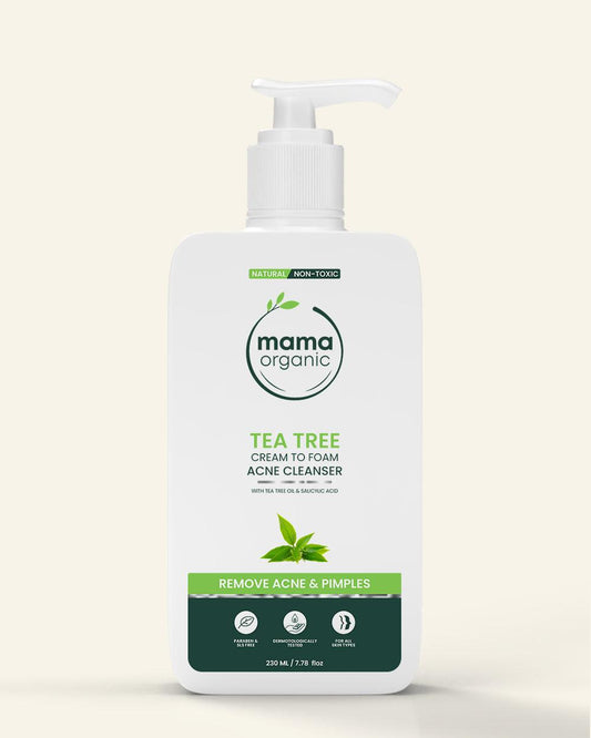 Tea Tree Cream To Foam Facial Cleanser For Remove Acne & Pimples