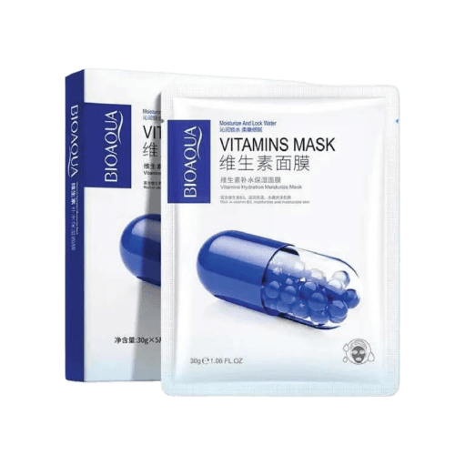 Pack of 5 BIOAQUA Vitamins Hydration Moisture Face Sheet Mask-30g