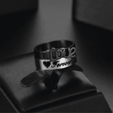 Love Forever Black Pair Ring