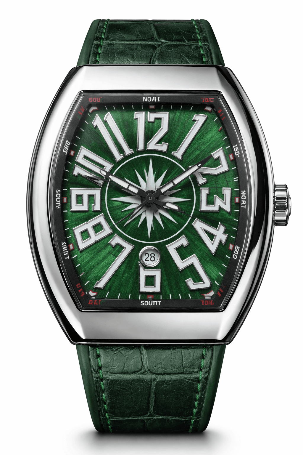 Luxury Green Compass Dial Watch