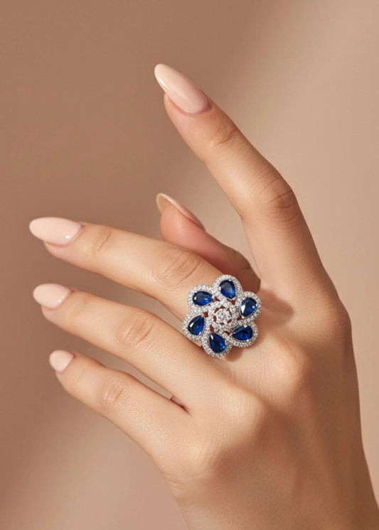Sapphire Bloom Ring | 1 Carat
