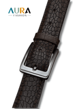 Men’s Croco Brown Leather Belt