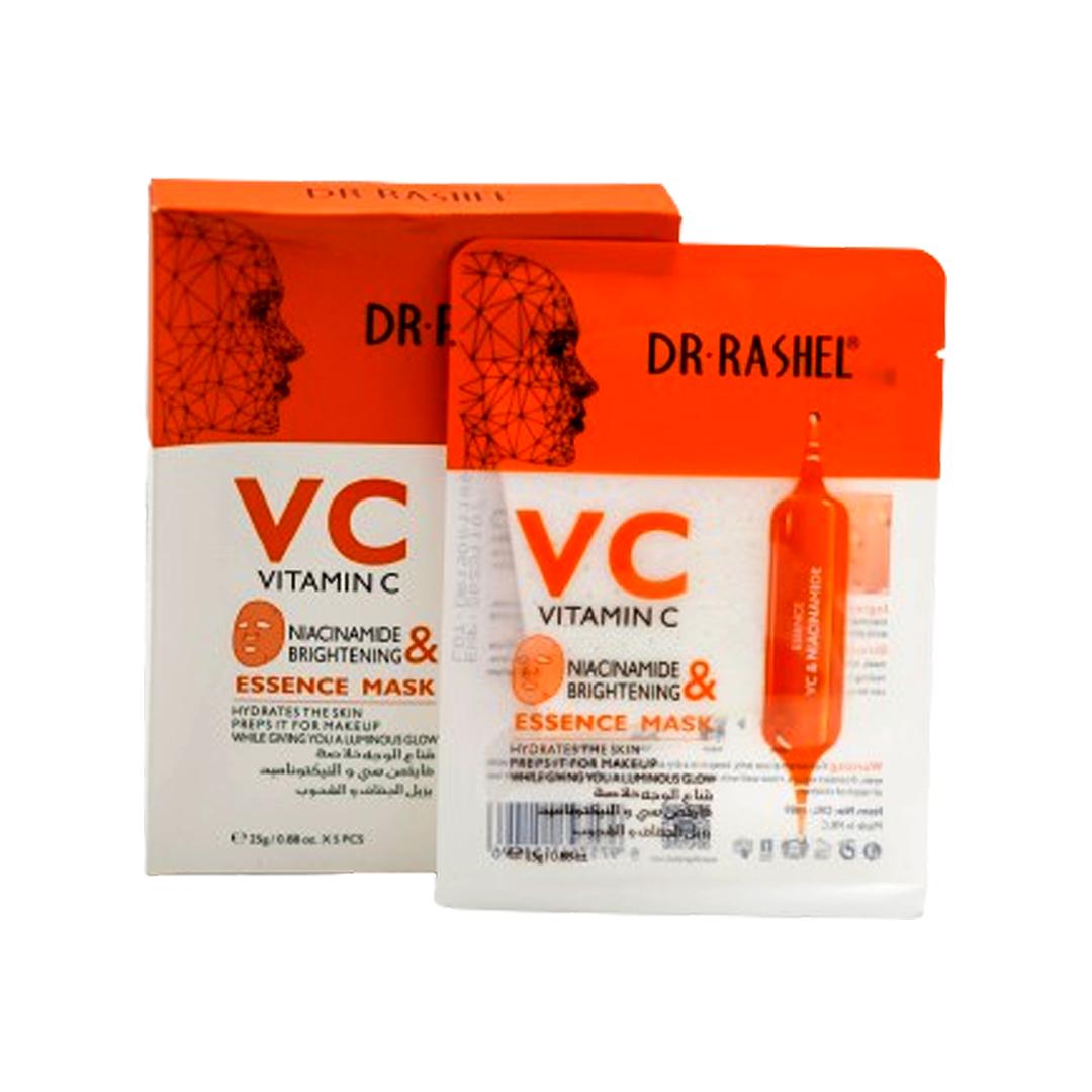 Dr Rashel VC Vitamin C Niacinamide & Brightening Essence Face Mask, (25gX5)