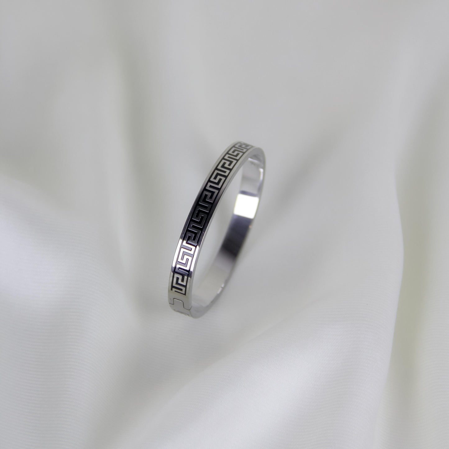 Silver Greek Key Bracelet