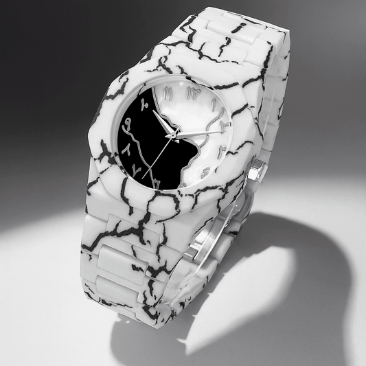Marble Pattern Arabic Dial Wrist Watch