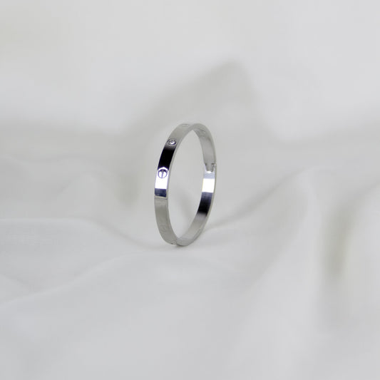 Silver-tone Screw Bracelet