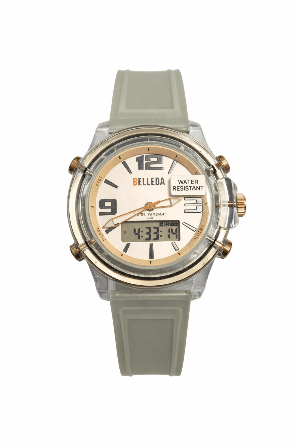 Belleda Dual Display Water-resistant Analog & Digital Men's Watch