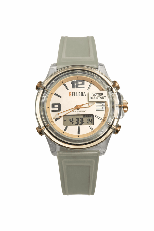 Belleda Dual Display Water-resistant Analog & Digital Men's Watch