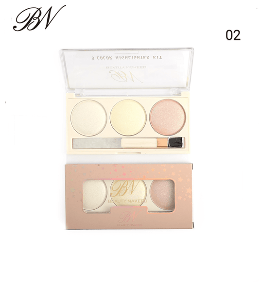 Beauty Nakeed 3 Colour Highligter Kit