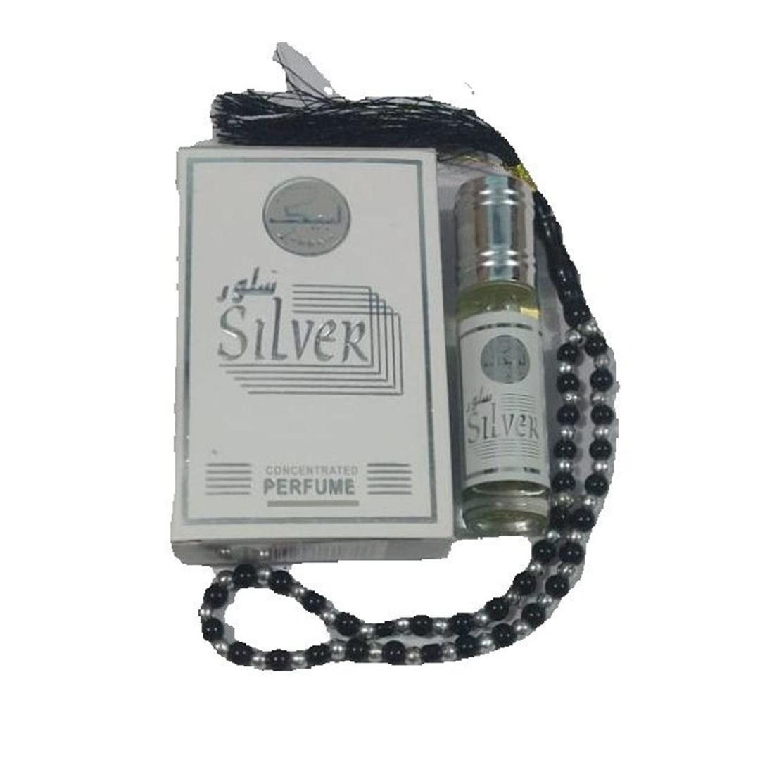 Labbaik Silver 6ml Attar With Free 33 Beads Tasbeeh