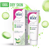Veet Pure Hair Removal Cream Dry Skin Body & Legs 100G