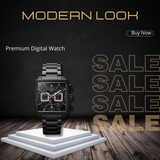 Tag Heuer Monaco Chronograph Watch for Men in Pakistan – Luxury Square Dial Black Watch